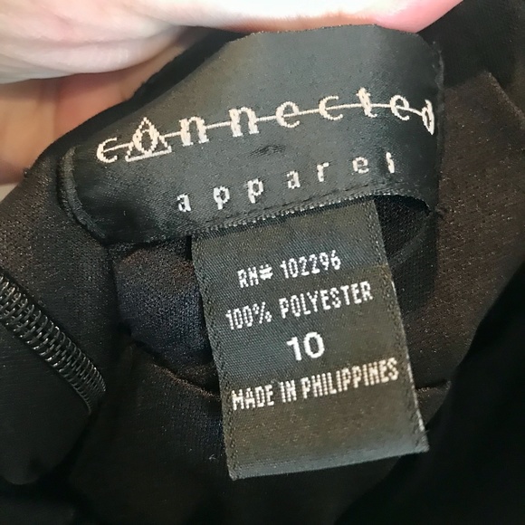 Connected Apparel Black Halter Dress, Size 10 - Picture 4 of 4
